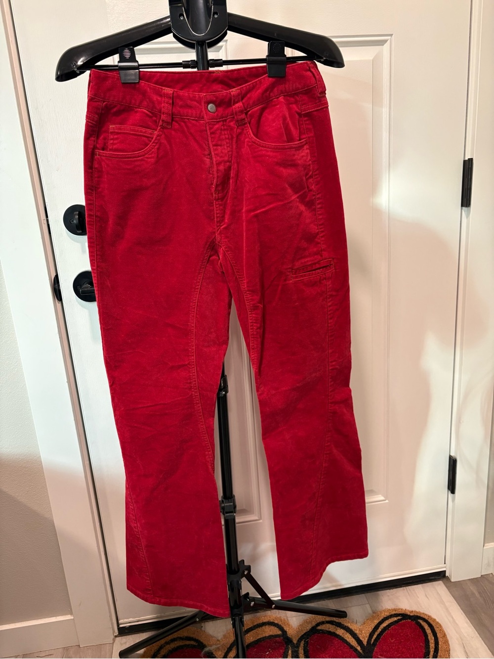 Athleta Red Wide Leg Corduroy Jeans